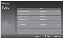 SAMSUNG LE-32M71B - Setup (Configuración) muestra los ajustes del usuario del menú WISELINK. - 1