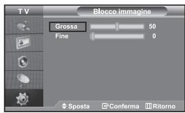 TV Blocco immagine Grossa 50 Fine 0 Sposta Conferma Ritorno