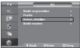 TV PC Beeld vergrendelen Positie Autom, afstellen Beeld resetten Verpl. Enter Terug