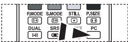 P.MODE S.MODE STILL P.SIZE DUAL SRS PC I-II