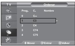 TV Prog. C. Nombre 0 C-- 1 C3 2 C4 3 C74 4 C75 Mover Entrar Volver