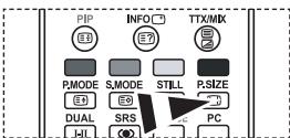 PIP INFO TTX/MIX P.MODE S.MODE STILL P.SIZE DUAL SRS PC