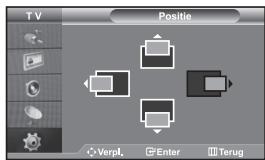 TV Positie Verpl. Enter Terug