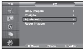 TV PCI Blok, imagem Posição Ajuste auto. Report imagem Mover Enter Voltar