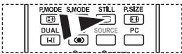 P.MODE S.MODE STILL P.SIZE DUAL SOURCE PC I-II