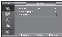TV Invoer Bronlijst : TV Naam wijzigen WISELINK VerpL Enter Terug