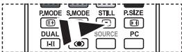 P.MODE S.MODE STILL P.SIZE DUAL SOURCE PC