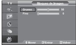 TV Bloqueo de Imagen Grueso 50 Fino 0 Mover Entrar Volver