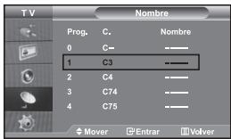 SAMSUNG LE-32R32B - Puede intercambiar los nombres de dos canales para: - 1