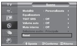 SAMSUNG LE-32R32B - Azzeramento delle impostazioni audio ai valori preimpostati in fabbrica - 1