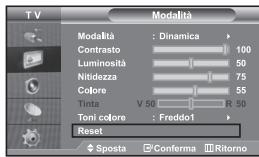 SAMSUNG LE-32R32B - Azzeramento delle impostazioni di visualizzazione dell'imagine ai valori preimpostati in fabbrica - 1