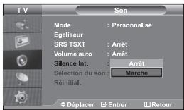 SAMSUNG LE-32R32B - Sélection du mode Silence Int. - 1