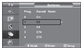 SAMSUNG LE-32R32B - Opgeslagen kanalen sorteren - 1