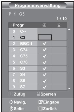 SAMSUNG LE-32R32B - Programmverwaltung - 1