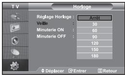 SAMSUNG LE-32R32B - Vou pousse régler l'horloge du téléviseur de telle sorte que l'heure actuelle s'affiche lorsque vous appuyez sur le bouton "INFO". Vous devez également régler l'heure si vous souhaite utiliser les minuteries de mise sous/hors tension. - 1