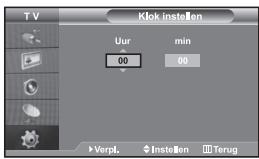 SAMSUNG LE-32R32B - De huidigeijd instellen en weergeven - 1