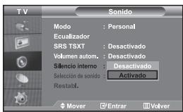 SAMSUNG LE-32R32B - Selección del silencio interno - 1