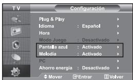 SAMSUNG LE-32R32B - Ajuste del modo Pantalla Azul / Seccion de Melodia - 1