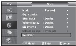 SAMSUNG LE-32R32B - Repor os valuores de fabricula das definições de som - 1