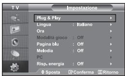 SAMSUNG LE-32R32B - Quando si accende il teilevisore per la prima volta, diverse impostazioni di base vengono eseguite automaticamente e in sequenza. Sono disponibili le seguenti impostazioni. - 1