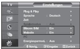 SAMSUNG LE-32R32B - Anzeigen eines blauen Bildschirms / Melodie wahlen - 1