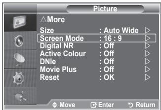 SAMSUNG LE-32R81W - Selecting the Screen Mode - 1