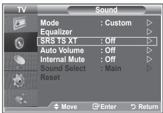 SAMSUNG LE-32R81W - Setting the TruSurround XT (SRS TS XT) - 2