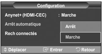 SAMSUNG LE-32R81W - Extinction automatique d'un apparil Anynet+ lorsque le téléviseur est mis hors tension - 3