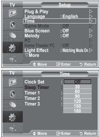 SAMSUNG LE-32R81W - Setting the Sleep Timer - 1