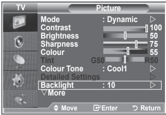 SAMSUNG LE-32R81W - Activating Backlight - 1