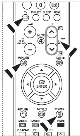 TV CH LIST SLEEP HDMI MUTE P MENU EXIT ENTER RETURN INFO TTX/MIX PMODE S.MODE P.STE E.SAVING PIP SPACE