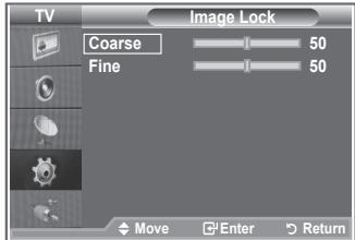 TV Image Lock Coarse Fine 50 50 Move Enter Return