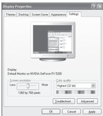 SAMSUNG LE-32S81B - Nastavitev programske opreme PC-ja (na osnovi Windows XP) - 1