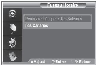 SAMSUNG LE-37R86BD - Sélection du fuseau horaire (espagne uniquement) - 2