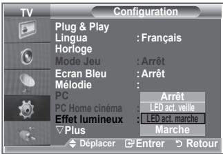 SAMSUNG LE-37R86BD - Configuration de l'effet lumineux - 2