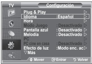 SAMSUNG LE-37R86BD - Elección del idioma - 1