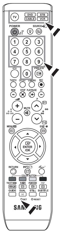SAMSUNG LE-37R86BD - Réglage de la télécommande - 1