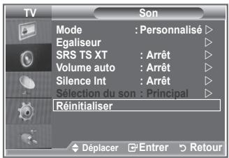 SAMSUNG LE-37R86BD - Réinitialisation des paramètres de son à leur valeur par défaut - 1