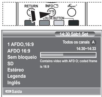 SAMSUNG LE-37R86BD - Ver informations sobre programas - 1