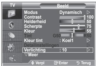 SAMSUNG LE-37R86BD - U kurz de helderheid van het scherm aanpassen door de helderheid van de LCD-achtergrondverlichting aan te passen (0-10). - 1