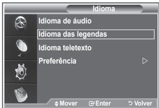 SAMSUNG LE-37R86BD - Mostra as informações linguíticas relativamente à transmissão recebida. - 2