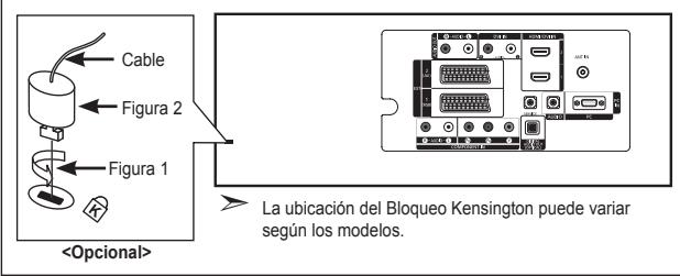 SAMSUNG LE-37R86BD - Utilización del bloqueo Kensington antirrobo - 1
