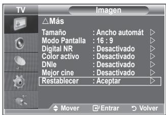 SAMSUNG LE-37R86BD - Reajuste de los values de laImagen a los values predefinidos de fabrica - 1
