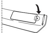 SAMSUNG LE-37R86BD - Colocar pilhas no telecomando - 3