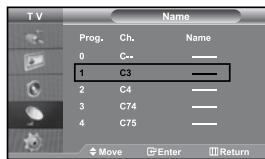 SAMSUNG LE-37S71B - Sorting the Stored Channels - 2