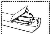 SAMSUNG LE-37S71B - Colocar as pilhas no telecomando - 1