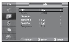 SAMSUNG LE-37S71B - Apresentar a imagem na imagem (PIP) - 1