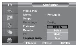 SAMSUNG LE-37S71B - Utilizar a funcão Poupar energia - 1