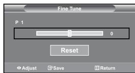 SAMSUNG LE-37S71B - Fine Tuning Channel Reception - 1