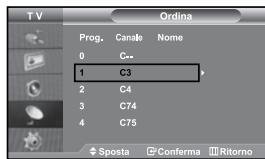 SAMSUNG LE-37S71B - Ordinamento dei canali memorizzati - 1